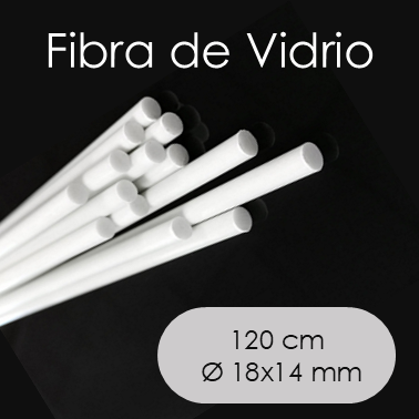 Fibra de vidrio 1,2 m Ø18x14