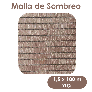 Malla de sombreo marrón 90% 1,5 x 100m